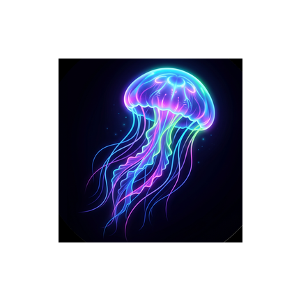 Glowing jellyfish